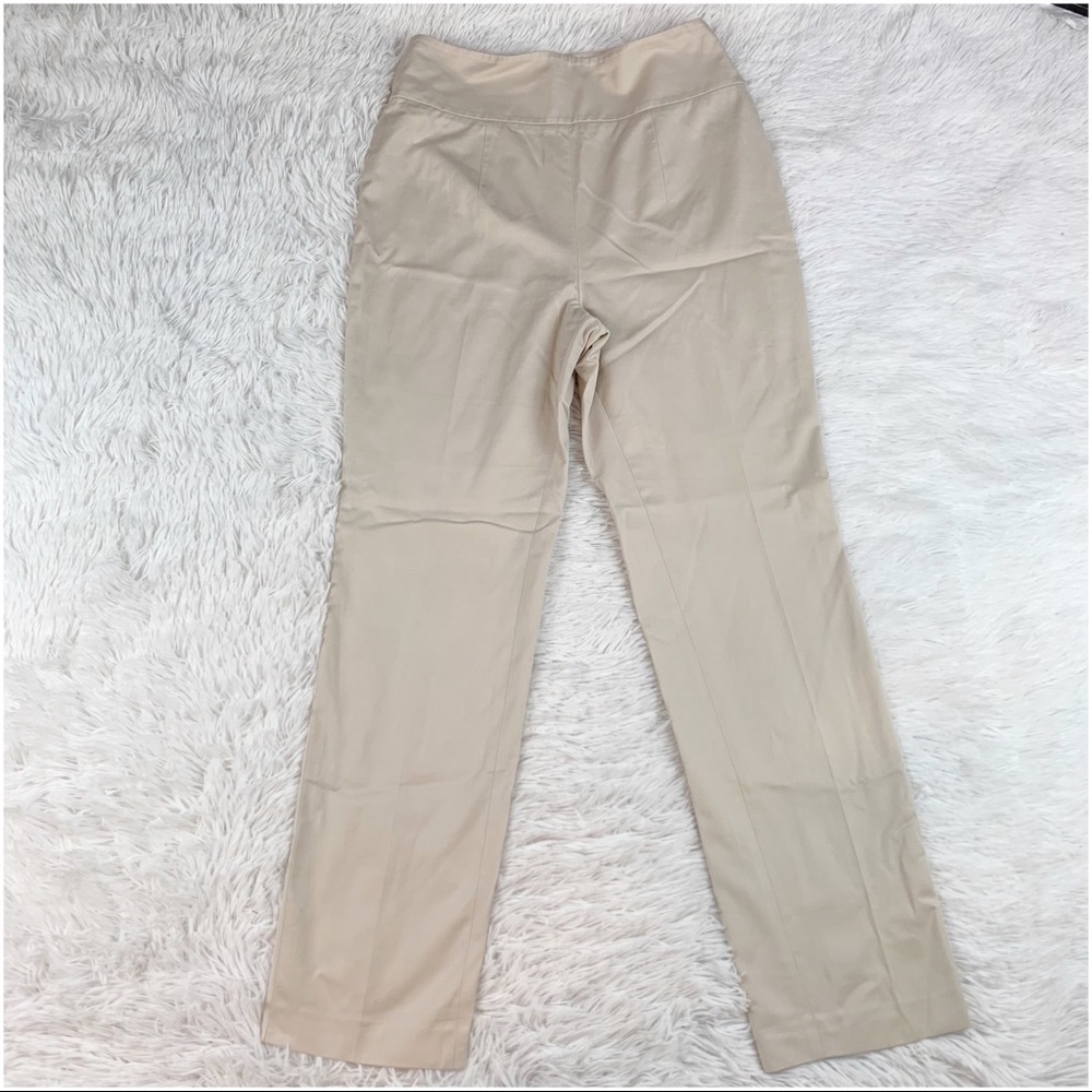 Akris Punto‎ high rise straight leg pants in beige workwear